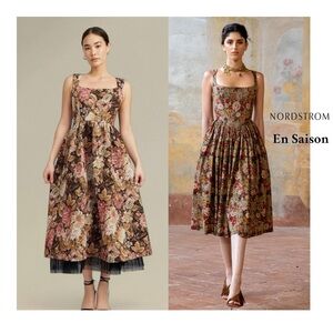 🎁En Saison Jacquard Rose Corset Dress - NEW!🎁